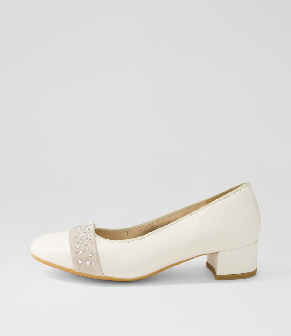Nizza 13 CrÃ¨me Shell Platinum Leather Heels