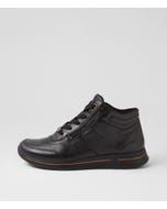 Osaka 08 Black Leather Ankle Boots