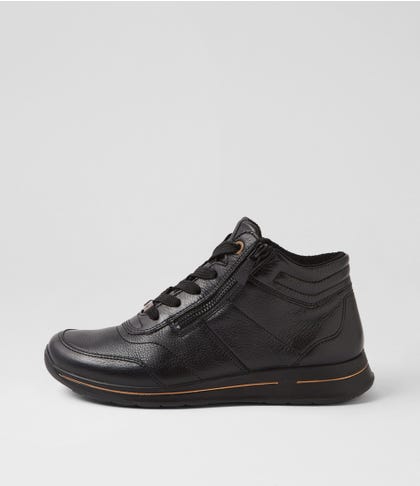 Osaka 08 Black Leather Ankle Boots