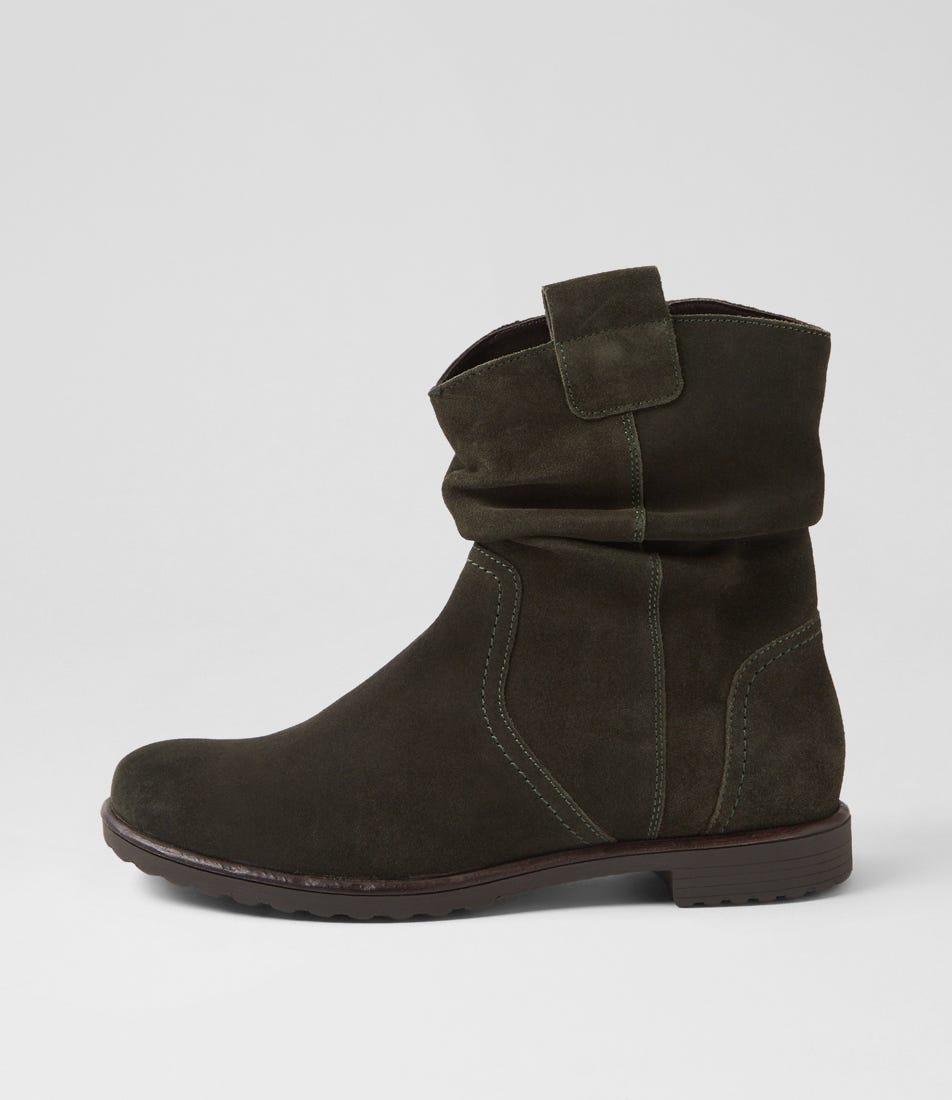 Liverpool 10 Forest Green Suede Calf Boots