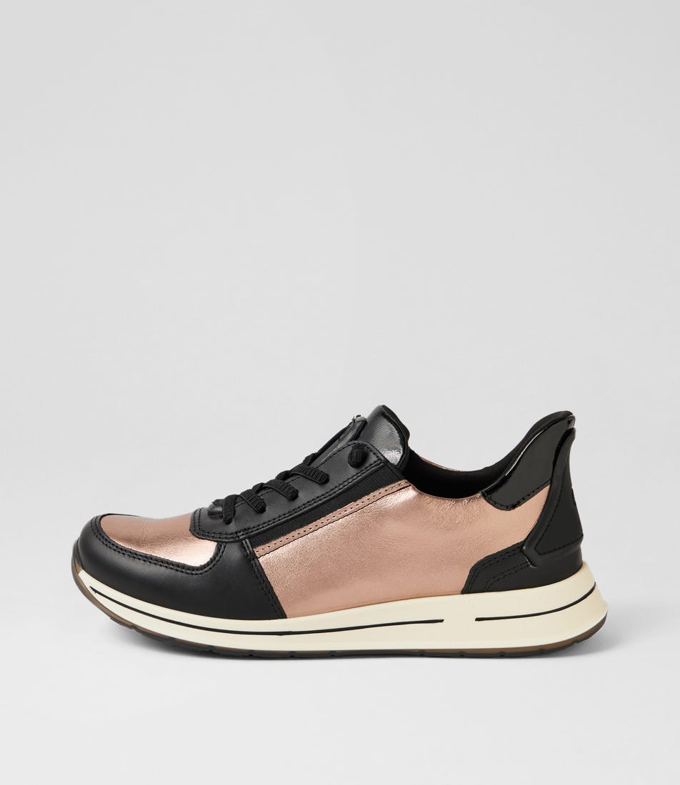 Osaka 36 Black Pewter Leather Sneakers