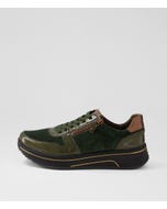 Sappore 40 Forest Green Leather Sneakers