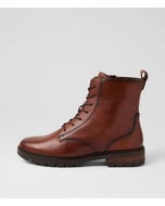 Cambridge 60 Cognac Leather Lace Up Boots