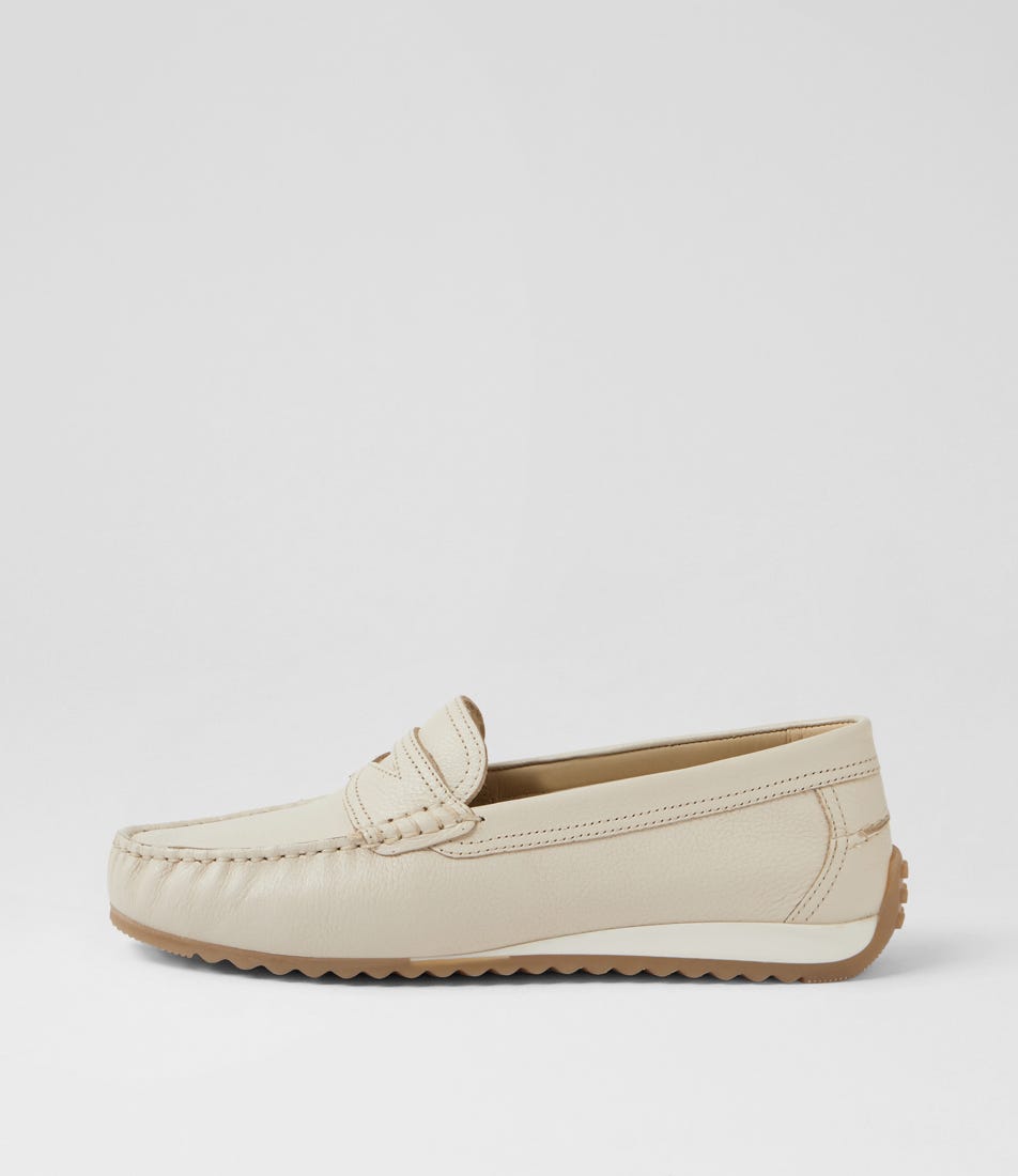 New Port 2 Cream Leather Loafers