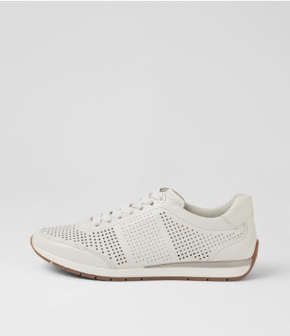 Portofino 8 White Leather Lace Up Sneakers
