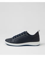 Roma 3 Navy Leather Lace Up Sneakers