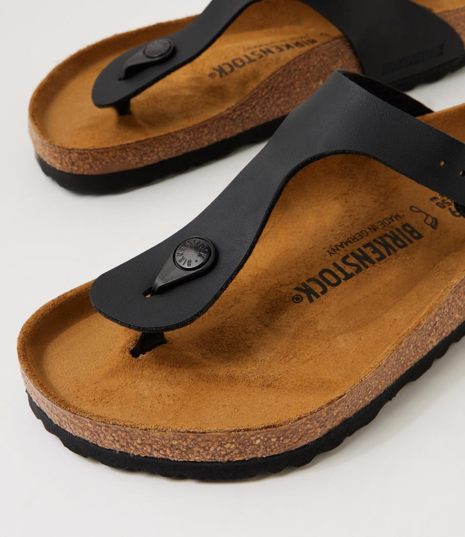 Gizeh Black Birkoflor Thongs by Birkenstock display picture 1