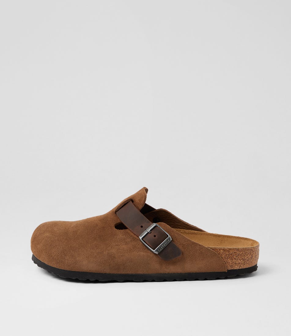 Boston Mens Dark Tea Oiled Leather Sandals