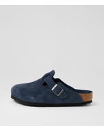 Boston Soft Footbed New Navy Suede Mules