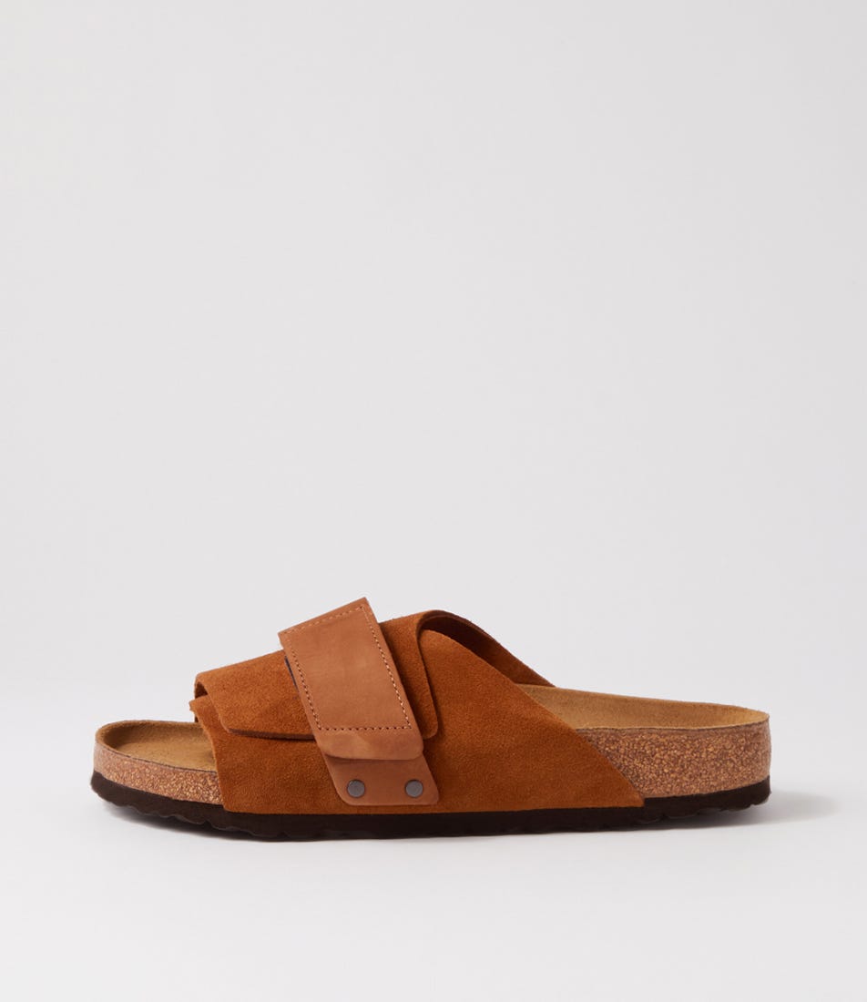 Kyoto Mink Suede Nubuck Slides by Birkenstock