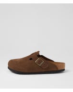 Boston Corduroy Dark Tea Suede Flat Shoes