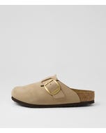 Boston Big Buckle Sandcastle Nubuck Flat Shoes