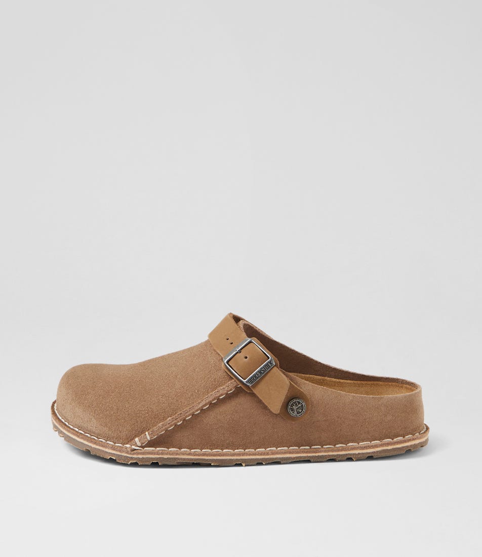 Lutry Grey Taupe Suede Flat Shoes