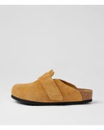 Loma Cork Brown Suede Slides