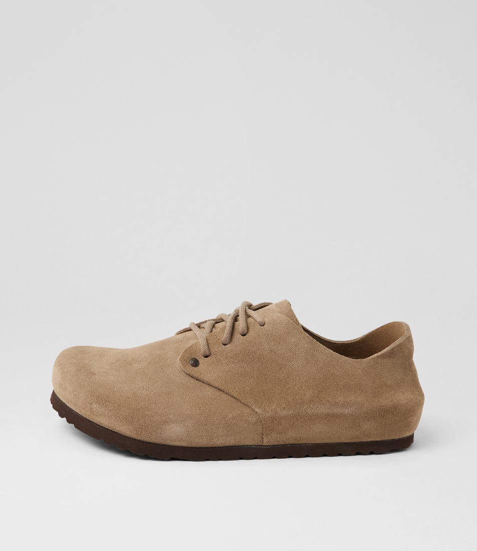 Maine Men's Taupe Suede Lace Up Flats