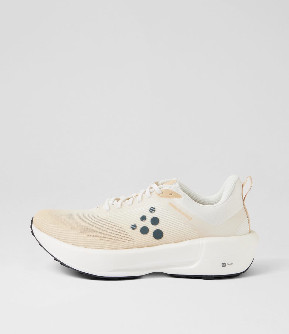Nordlite Ultra 2 M Ash White Contrast Beige Mesh Platform Sneakers