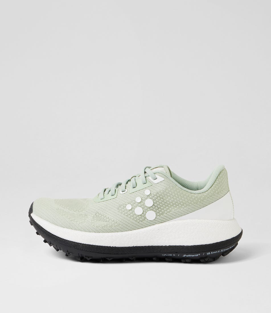 Xplor 2 W Pale Leaf Contrast White Mesh Platform Sneakers