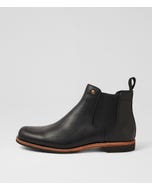 Ritter Black Tumble Leather Chelsea Boots
