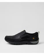 Tesler Black Leather Flat Shoes