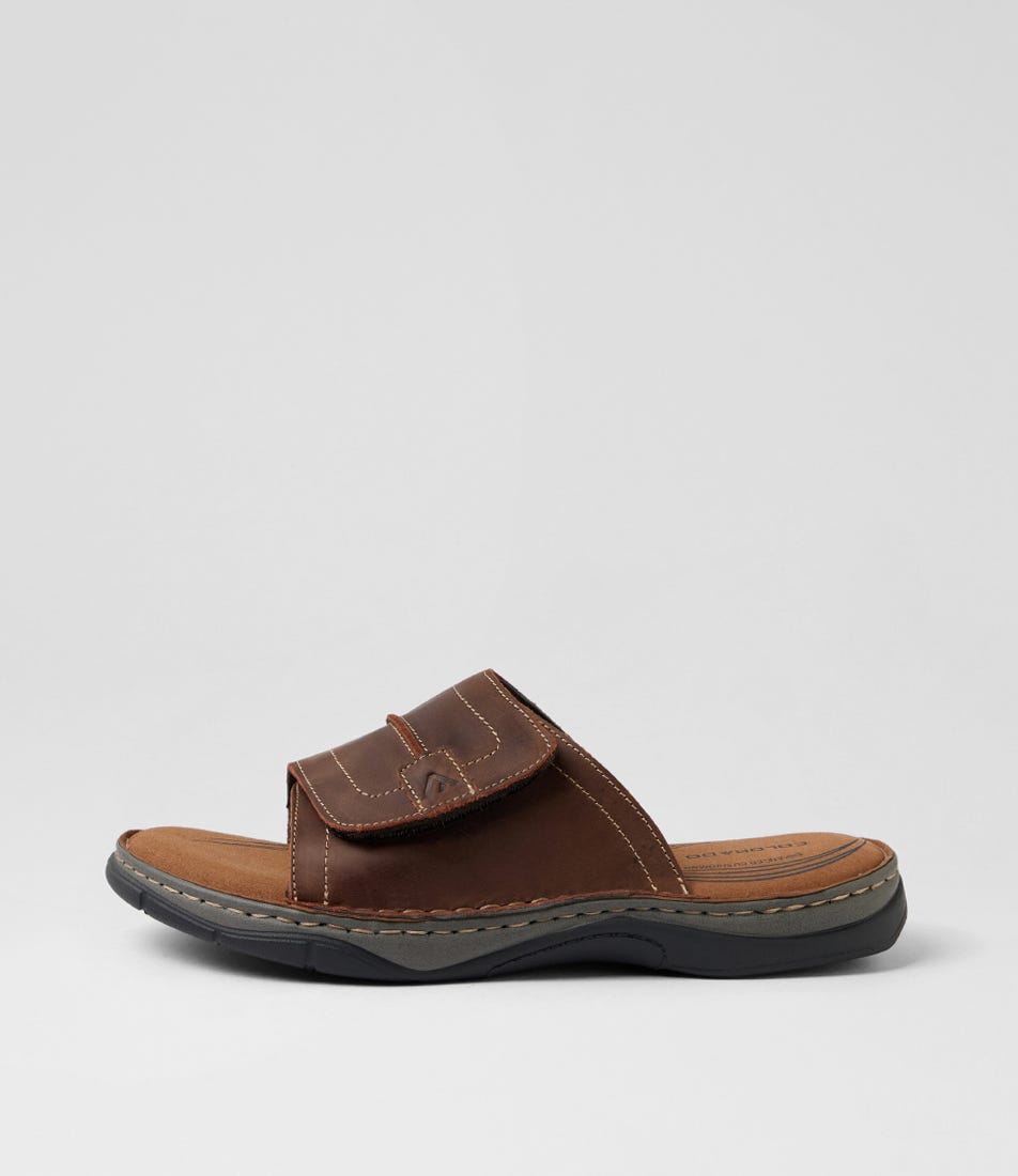 Jeep Brown Crazyhorse Leather Sandals