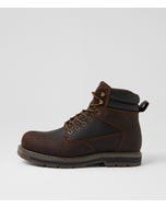 Altitude Brown Crazyhorse Leather Lace Up Boots