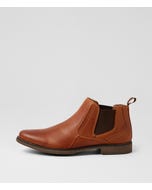 Mills Tan Leather Ankle Boots