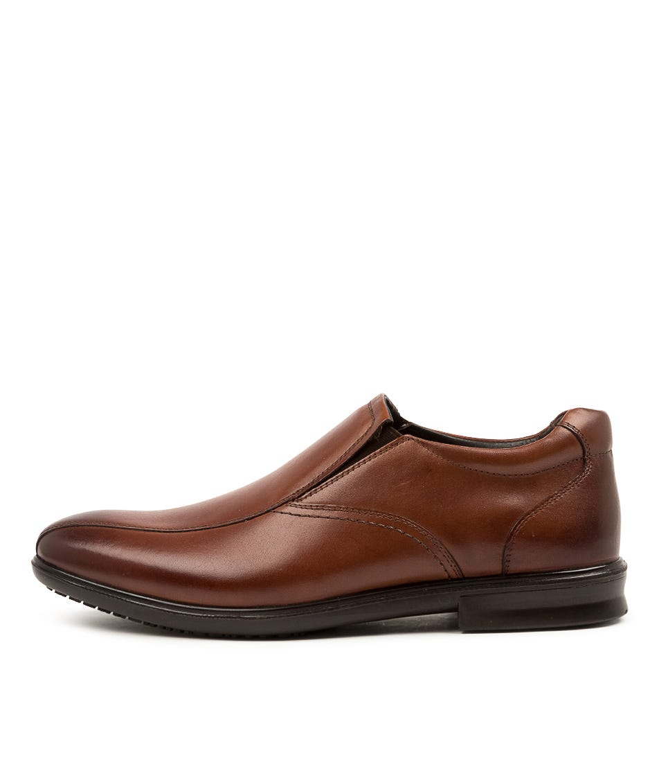 brown slip on dress shoes