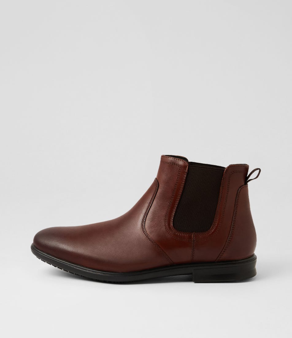 Porter Dark Tan Leather Chelsea Boots