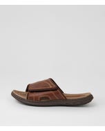 Duke Dark Brown Crazyhorse Leather Slides