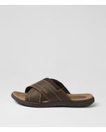 Dunk Dark Brown Crazyhorse Leather Slides