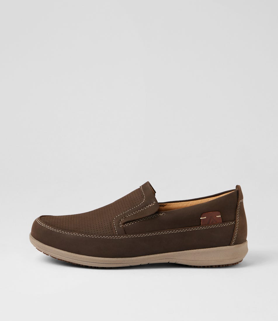 Affleck Brown Nubuck Flat Shoes