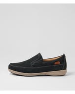 Affleck Navy Nubuck Flat Shoes