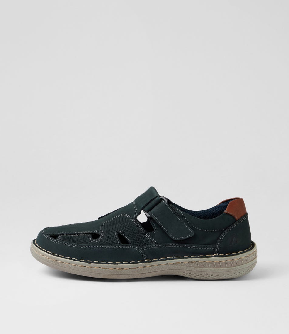 Sumo Navy Nubuck Flat Shoes