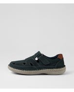 Sumo Navy Nubuck Flat Shoes