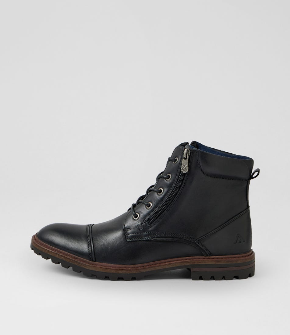 GASP BLACK LEATHER BOOTS