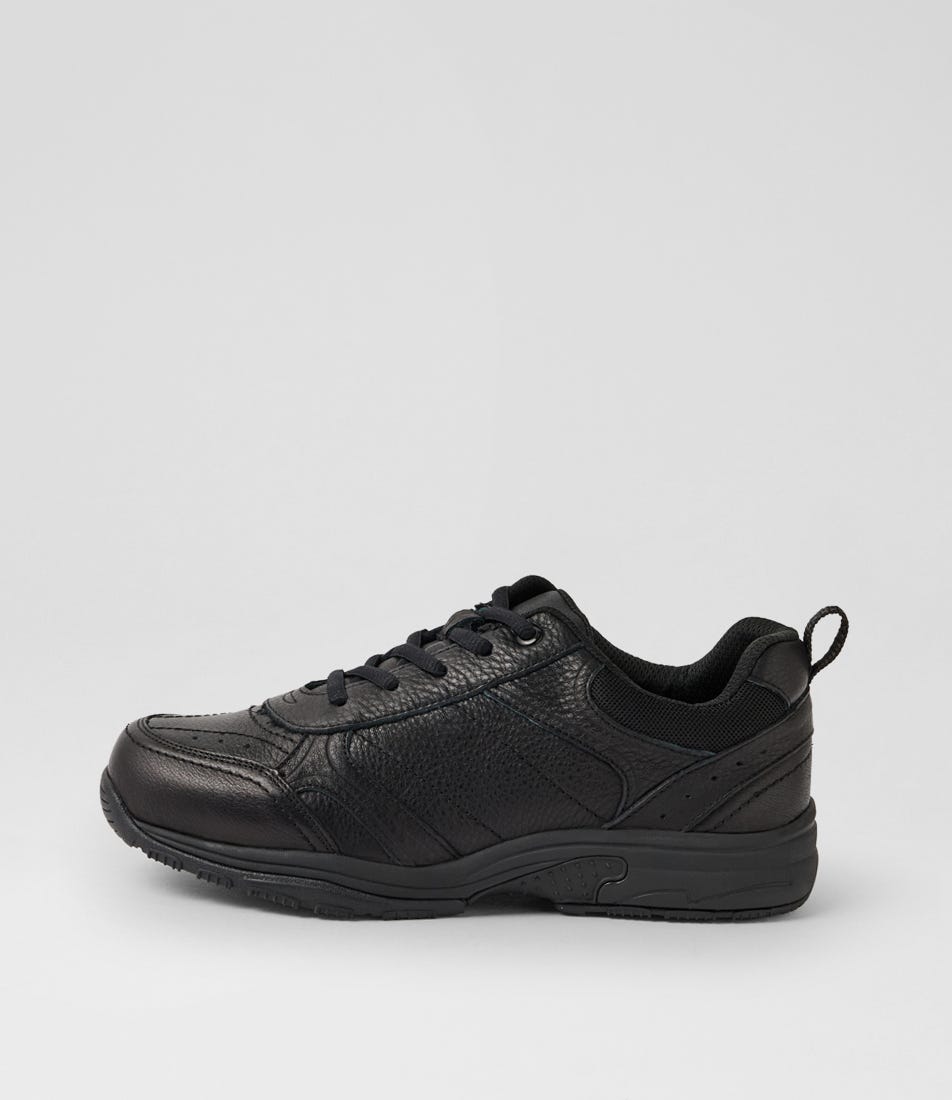 Hype Junior E Black Leather Lace Up Sneakers
