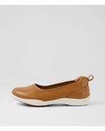 Grand Tan Leather Flat Shoes