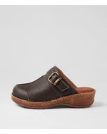 Nyla Chocolate Leather Heels
