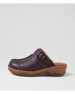 Nyla Plum Leather Heels