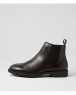 Braga Dark Brown Leather Chelsea Boots