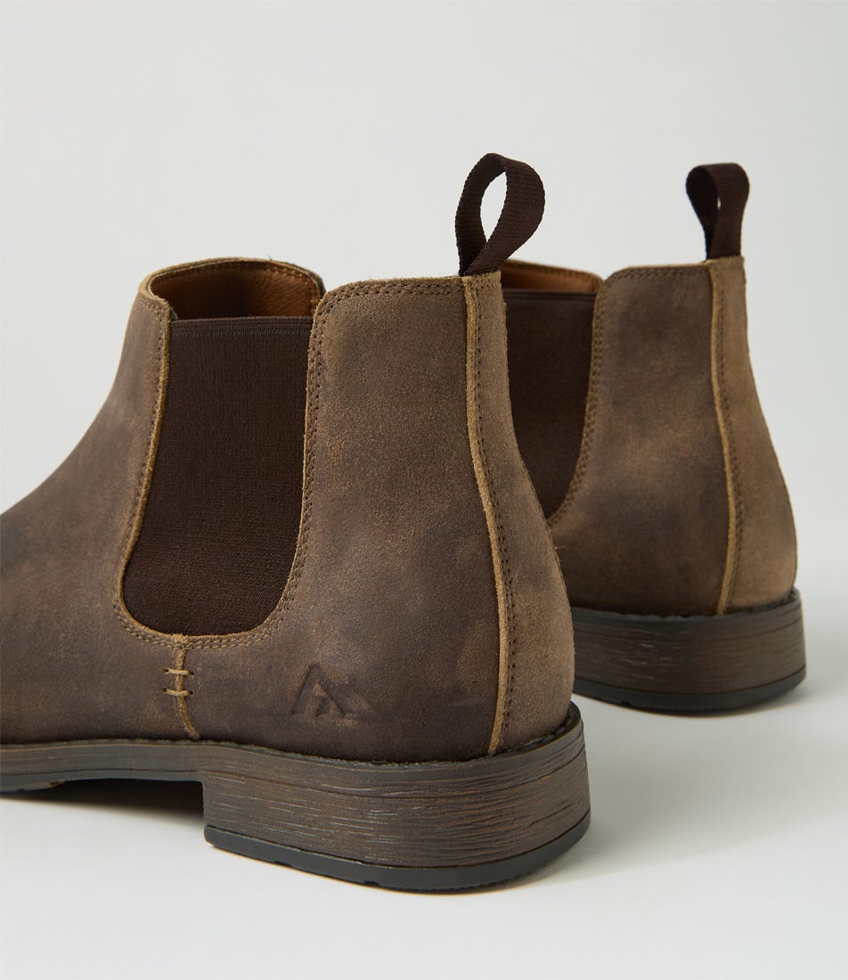 Lizard Taupe Oil Suede Chelsea Boots by Colorado display picture 3
