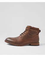 Chimney Brown Leather Lace Up Boots
