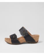 Joie Black Leather Sandals