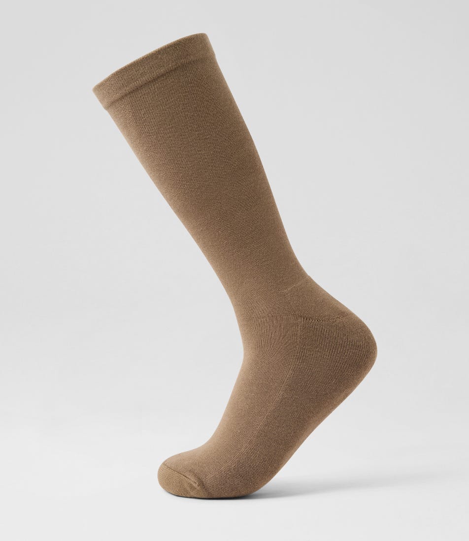 3Pk Non Tight Cushion Stone Cotton Socks