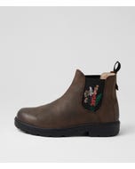 Briah Dark Brown Leather Chelsea Boots