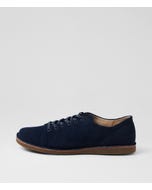 Odelle Navy Suede Lace Up Flats
