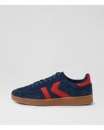 Condor Navy Red Leather Microsuede Sneakers