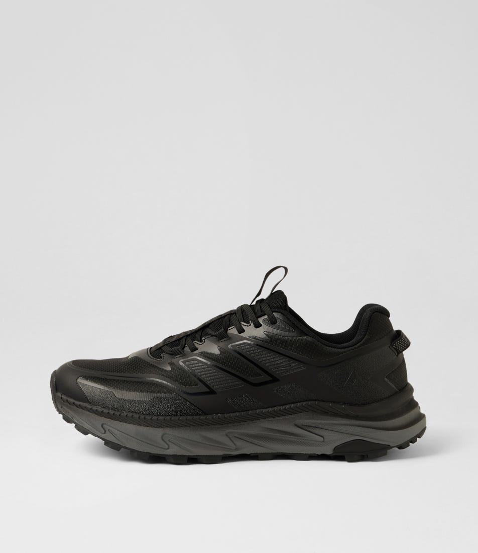 Seeker Black Lace Up Sneakers