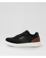Mono Black Mesh Lace Up Sneakers