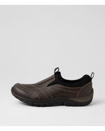 Tonal Brown Tumble Nubuck Flat Shoes